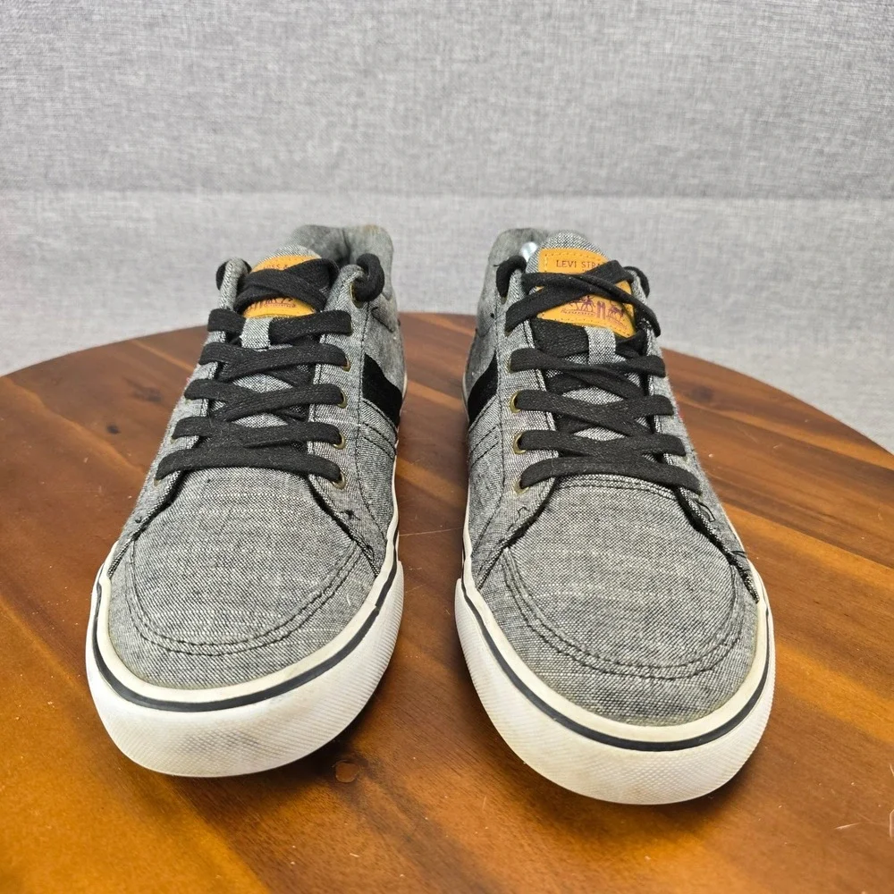 Levis Mens 51819201A Grey Textile Low Top Sneakers Size 10‎ Casual Skater Shoes